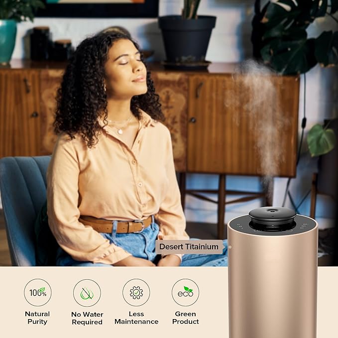 Airversa Waterless Essential Oil Diffuser Starter Kit with 2x20mL Hotel Fragrance Oils for Car Home Office,Premium Aluminum Housing, Up to 600 sq ft, Aroma Nebulizer Baterry Operated, ANX Kit-3 Black