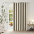 ChrisDowa Room Divider Curtain 96 Inches Long, Wide Blackout Sliding Door Curtain for Bedroom, Room Darkening Privacy Window Curtain for Patio Door (1 Panel Set, Beige, 100 x 96 Inch)