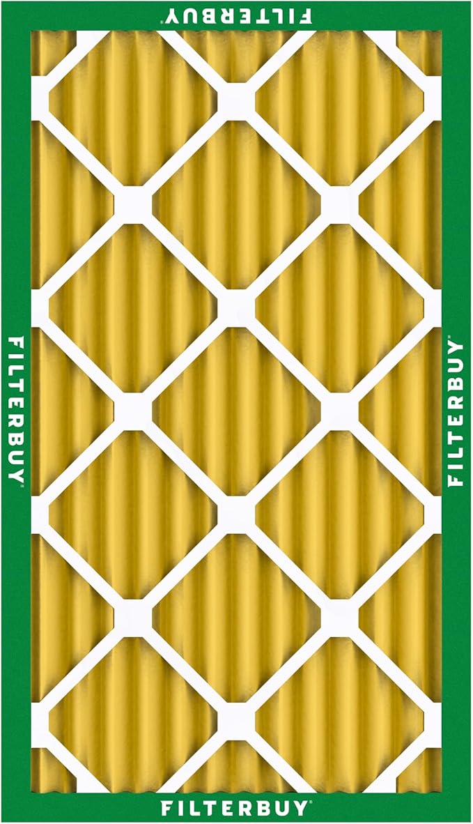 Filterbuy 16x25x2 Air Filter MERV 11 Superior Pet & Allergy Defense (2-Pack), Electrostatic Pleated HVAC AC Furnace Filters Replacement, Made in USA (Actual Size: 15.50 x 24.50 x 1.75)