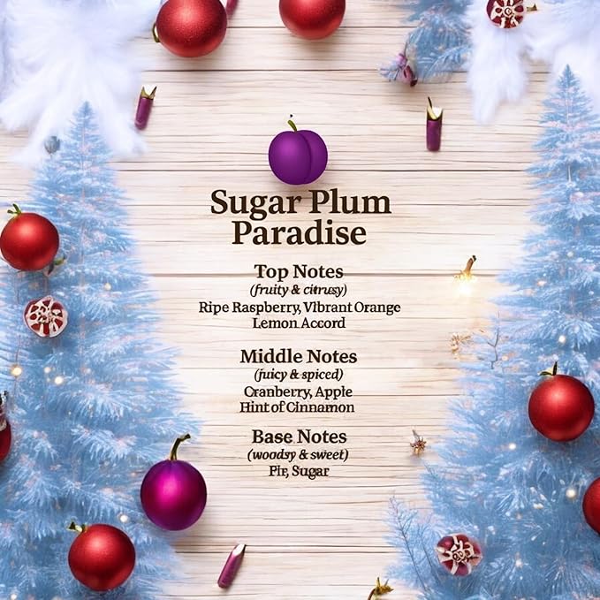 Polished Paradise Co Paradise Scents Carpet and Upholstery Deodorizer, Holiday Christmas Scent Powder for Rugs and Textiles, 16 Oz (Sugar Plum Paradise)