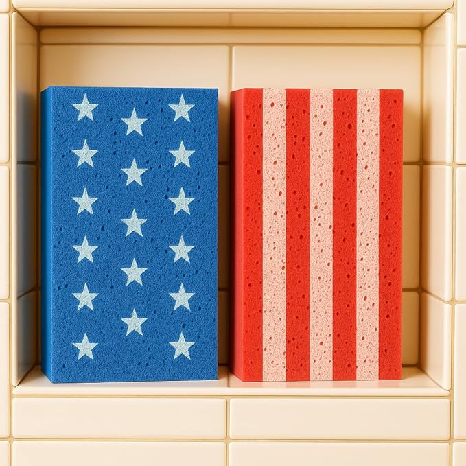 Multi-Purpose Sponges for Cleaning - USA Sponge 10 Pack, Large Sponges for Car Washing, Tile & Grout, Bulk Pack Sponge