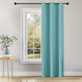 ChrisDowa Blackout Curtains 72 inches Long for Bedroom - Grommet Thermal Insulated Room Darkening Curtains for Living Room (1 Panel, Aqua, 42 x 72 Inch)