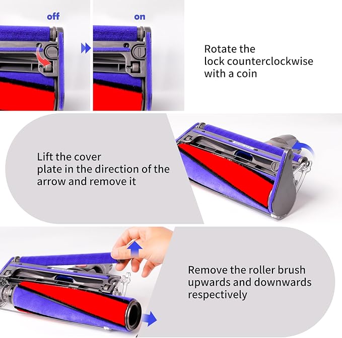 Soft Roller Cleaner Head Compatible with Dyson Cyclone V10 Absolute,V10 Animal,V10 Total Clean +,V11 Cordless Vacuum Cleaners,Vacuum Head Replacement Suitable for Hard Floor