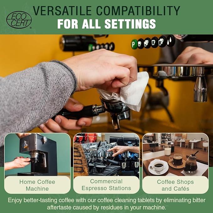 EVERLYGREEN Coffee Machine Cleaning Tablets – Universal Descaler for Keurig, Breville, Nespresso – Organic, Chlorine-Free – 10 Pack