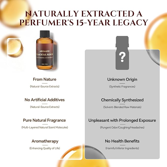 AROMADD Blacktail Ridge Diffuser Oil Inspired by Luxury Hotel Scent 3.38 Fl Oz (100ml), Aroma Diffuser & Hotel Fragrance Diffuser Oil, Essential Oil Diffuser for Aromatherapy, Long-Lasting