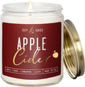 Apple Cider Candle, Fall Candles I Apple Cider, Cinnamon & Nutmeg - Infused with Essential Oils I Mulled Cider Fall Scented Candle (Soy) for Home I 9oz Reusable Jar I 50Hr Burn I Made in USA