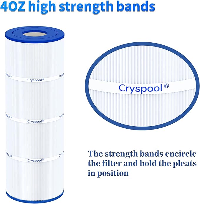 Cryspool® 07065 Filter Compatible with CX500-RE, C500, PA50, Ultral-A11, PP-A11, C-7656, FC-1240, 50 Sq. Ft Pool Filter Cartridge, 1 Pack