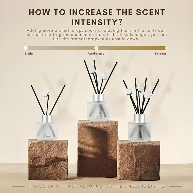 Brakula 2 Pack Reed Diffuser Set, Forest Waterfall Scented, Home Fragrance with 14 Sticks Bathroom Decor, Reed diffusers for Home 6.76 fl oz (Forest Waterfall)