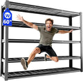 VDEVY 60" W x 72" H x 24" D Garage Shelving Heavy Duty,5 Tier Adjustable Metal Shelves Storage Rack,3030 LBS Large Industrial Shelving Unit for Basement,Warehouse,Garage Organization