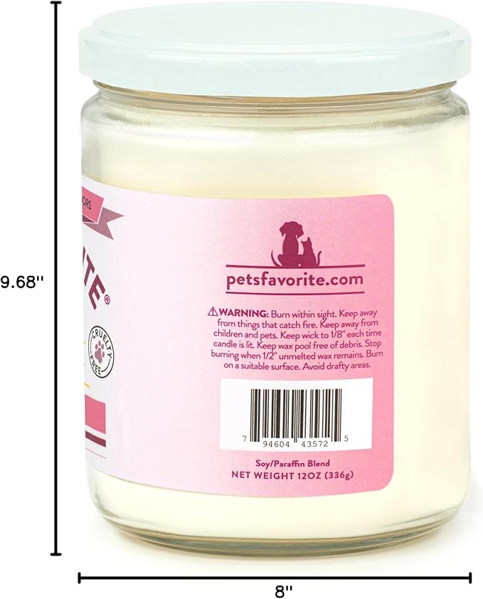 Pet's Favorite Pet Odor Candle, Clean Burning, Long Lasting Scented Candles with a Cotton Wick. (Very Berry, Pack of 2)