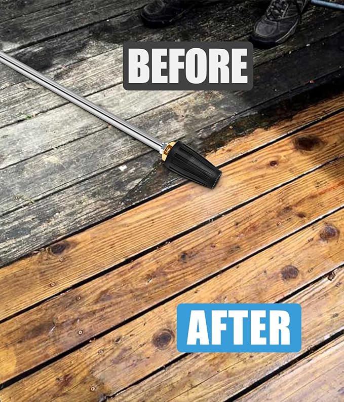 Pressure Washer Tips Turbo Nozzle, Turbo Nozzle Pressure Washer 4000 PSI, 360° Rotating Pressure Washer Turbo Nozzle With 1/4 Inch Quick Connector for Cleaning Brick, Concrete, Vinyl Surfaces(4.0 GPM)