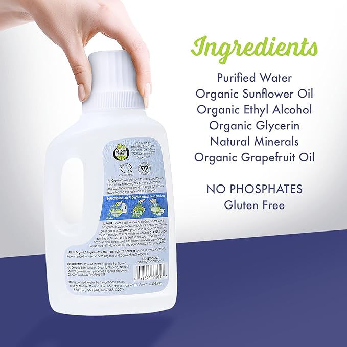 Fit Organic Produce Wash Soaker Org