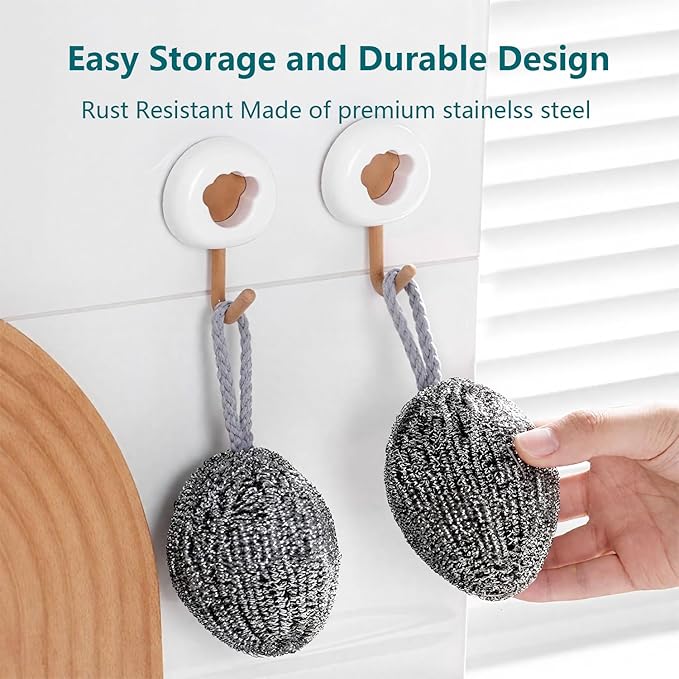 200PCS Plastic Gloves Disposable, Cellulose Kitchen Cleaning Sponge, Swedish dishcloths,Steel Wool Scrubbers,Set of Cleaning Supplies Housewarming Gift(6)