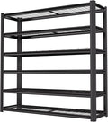 LI JIU HOME 6T 62" W x 24" D x 84" H Garage Shelving Heavy Duty Metal Shelving 4200LBS Storage Shelves Adjustable Metal Shelves for Storage Industrial Garage Shelves for Warehouse Basement