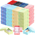 Batiyeer Jewelry Gift Boxes Set Empty Small Gift Cardboard Boxes for Jewelry Packaging with Ribbon Bowknot for Anniversaries Weddings Birthday, 8 Colors(200 Pcs)