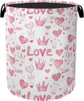 Pink Lovers Laundry Basket - Heavy Duty 60L Dirty Clothes Organizer, Water Resistant Foldable Hamper for Men Women