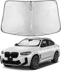 EcoNour Windshield Sun Shade Compatible for BMW X4 2019-2025 Front Window Sunshade Foldable Sun Visor UV & Heat Blocking Protection