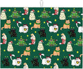 Cute Christmas Cat Dish Drying Mat 18 x 24 Inch for Kitchen Counter Cute Kitchen Mat Microfiber Kitchen Countertop Absorbent Reversible Drainer Rack Pad Dish Drying Mat