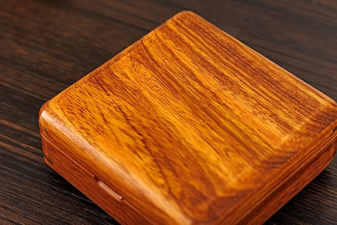Solid Wood Ring Organizer, Walnut Jewelry Case for Multiple Rings Cufflinks Earrings Portable Travel Size Rings Case Wooden Vintage Gift for Women Valentine Mother's Day