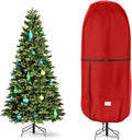 Upright Christmas Tree Storage Cover - Tear Resistant Adjustable 7.5 FT Xmas Bag for Artificial Standing Tree With Ornaments, Dustproof Fabric Cover