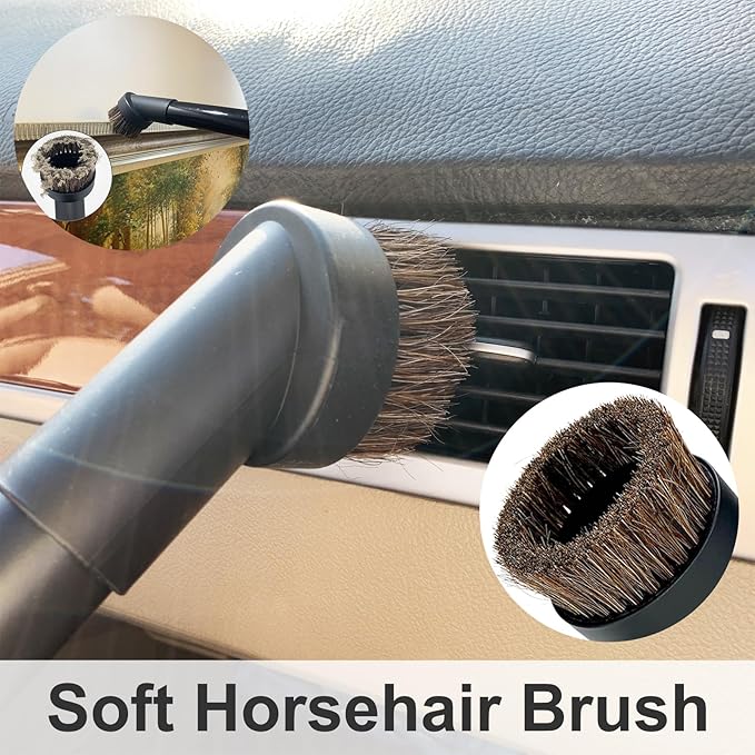 Kodahome Shop Vac Vacuum Attachments with Extension Hose Dusting Brush Crevice Tool Nozzle Multi-Tools for 1-1/4" 1-3/8" 2-1/2" Shopvac Wet Dry Vacuum Cleaner (Car Detailing Kit Interior A)