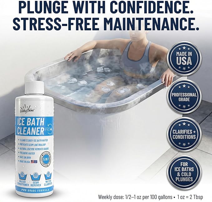 5in1 Weekly Cold Plunge Water Treatment - Cold Plunge Cleaner, Ice Bath Cleaner, Water Stabilizer For Cold Plunge Ice Pod, Clarifier Softener, Cold Plunge Accessories, Ice Bath Accessories