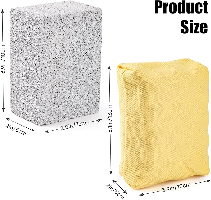 Grill Brush Bristle-Free – Steam Cleaning & Pumice BBQ Grill Cleaner with Replaceable Head – Includes 2 Cleaning Stones + 1 Extra Brush Head – Heavy-Duty Barbecue Scraper,Red