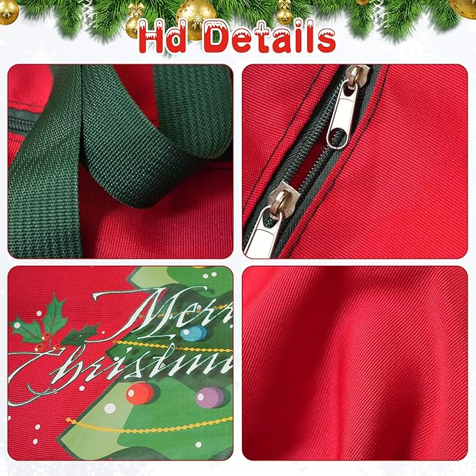 Christmas Tree Storage Bag 4FT 600d Oxford Fabric Small Christmas Tree Bag 3FT for Ornament Storage 85 X 45 X 25cm with 2 Christmas Decoration Storage Bag 30X40cm