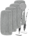 KEEPOW Steam Mop Pads Compatible with Mxnsewr Steam Mop, Compatible with GorFanty Steamer Mop GF-6610B/GF-6610, Fit for Neugo Steam Mops NE033, 4 Pack Spiral Microfiber Steam Mop Replacement Pads