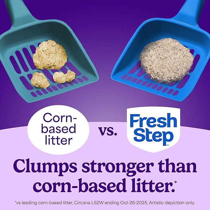 Fresh Step Advanced Simply Unscented Clumping Litter, Fresh Step Unscented Cat Litter Fights Odor on Contact, 37 lbs. (2 x 18.5 lb. Box)