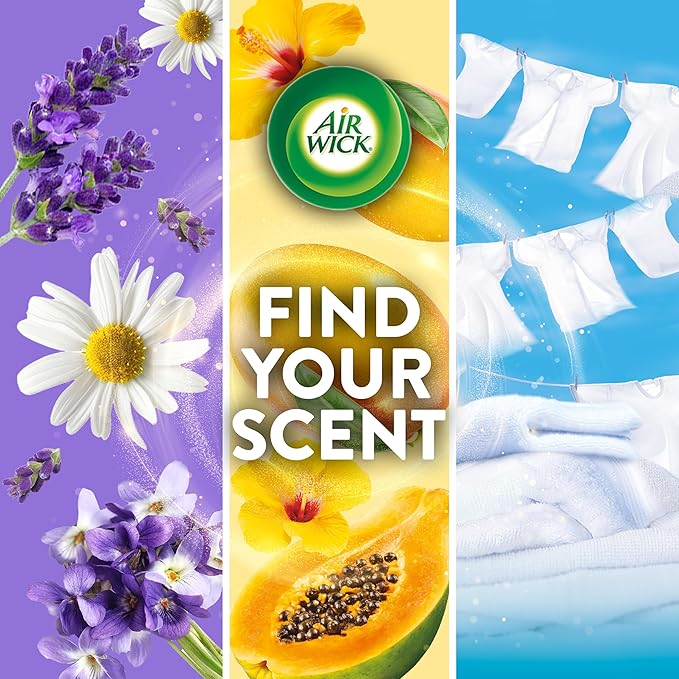 Air Wick Plug in Scented Oil Refill, 2 ct, Fresh Linen, Air Freshener, Essential Oils