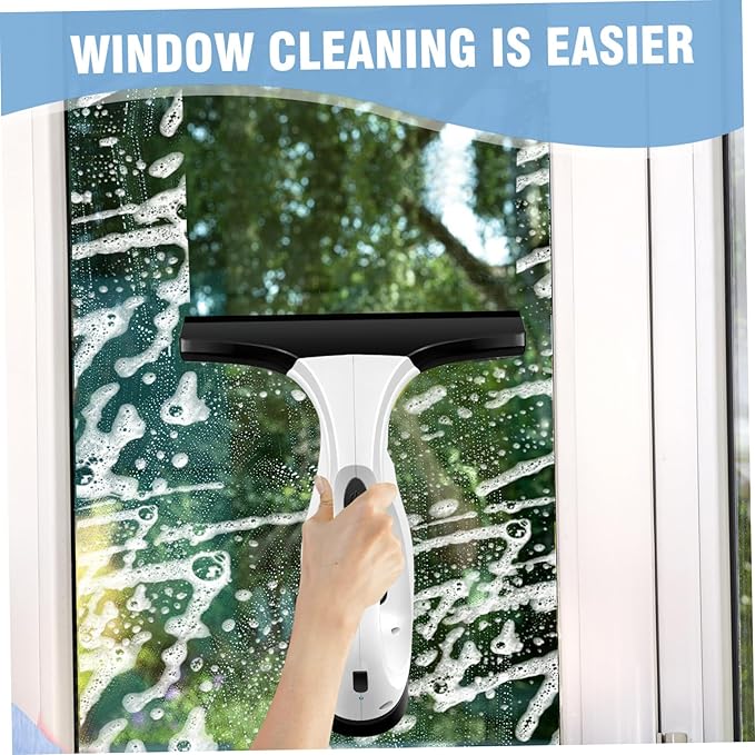 Window Vacuum Squeegee Cordless Electric Window Cleaner Squeegee Sparkling Finish Mirror Cleaner Tool for Showers, Glass, Countertops, Tiles Vacuum, Electric, f