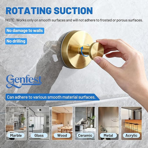 2026 Suction Cup Hooks for Shower, Towel, Home Storage, Window, Bathroom, Wreath, Kitchen, Class Door, Mirror, No-Drill Removable Heavy Duty up to 15 lbs Hook Holder (3 Pack, Matte Black)