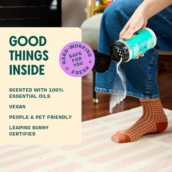 Aunt Fannie's Carpet Refresher & Deodorizer Powder, Multi-Purpose Rug, Carpet, and Upholstery Odor Eliminator for Homes with Cats and Dogs, Lavender Scent, 16 Oz (Pack of 2)