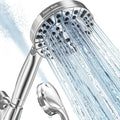 Shower Head,10 Functions High Pressure shower head with handheld, Built-in Pause Mode & Power Wash, Non-Clogging Nozzles High Flow Hand Held Shower Head, Leakproof 6ft Hose&Adjustable Bracket