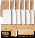Isshah Plant-Based Kitchen Sponges - Natural, Eco-Friendly, Biodegradable Sisal Hemp Sponges for Dishes, Cleaning Sponge for Kitchen, Bathroom, Household - 24 Count