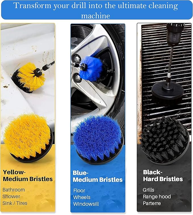 MB Stone Care Easy Oxy Marble Tile Grout Cleaner with Drill Brush KIT - Cleans Granite, Stainless Steel, Fabric, Quartz, Glass (Quart Bundle)