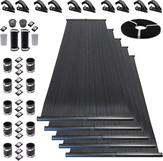 Highest Performing Design - DIY Solar Pool Heater Kit - 15-20 Year Life Expectancy (5-4x10 / 1.5" I.D. Header)