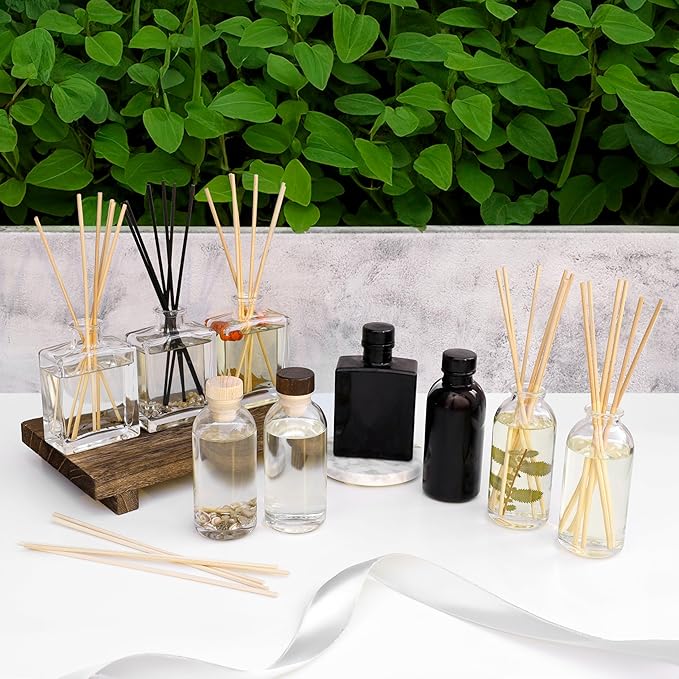 Urban Naturals Reed Diffuser Oil Refill Black Dice with Lemon, Lavender, Crisp Woods, Moss 8 oz + Free Reed Sticks, Made in The USA
