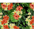 Dish Drying Mat For Kitchen Counter, Tropical Flower On Black Microfiber Absorbent Dish Drainer Rack Pad Reusable Large 18x24in Drying Mat