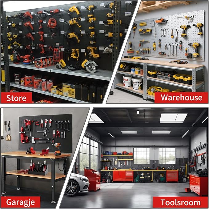 joaoxoko Heavy Duty Magnetic Power Tool Organizer,Drill Holder Wall Mount,50 lb Garage Storage Utility Storage Thickened Drill Rack for Dewalt Milwaukee Ryobi Cordless Tool