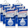 W&E Choice Moisture Absorbers Hanging Bag for Your Closet, Dehumidifier Bags for Bathroom, Fragrance Free Humidity Packs, 6 Pack