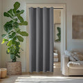 ChrisDowa Blackout Curtains 80 Inches Long for Doorways and Closets, Thermal Insulated Temporary Room Dividers (1 Panel, Grey, 34 x 80 Inch)