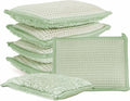GUOYUANGLO Bamboo Kitchen Sponges Heavy Duty Natural Cleaning Sponges Non-Scratch Dish Sponge for Dishes, Pots and Pans-Green,6 Pack