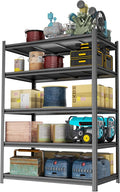 Notmise Garage Shelving Unit, Heavy Duty Metal Adjustable Storage, Steel Shelves, Industrial Shelves for Heavy Tools and Equipment, Ideal for Garage, Basement, Black (5-Tier, 71.2" H x 48" W x 24" D)