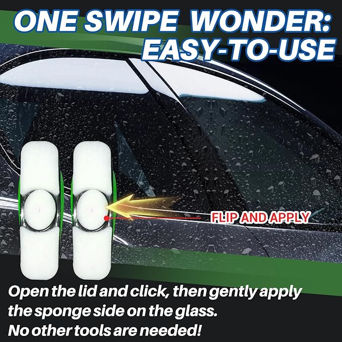 BUFFZIT Car Water Repellent & Anti-Fog for Windshield – Quick & Easy Defogging Interior/Exterior Glass Cleaning Bundle, Long-Lasting Hydrophobic Coating for Clear Vision in Rain & Fog – Pack of 2