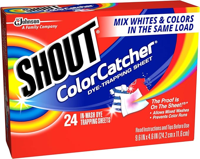 SHOUT Color Catcher, Dye-Trapping Sheets, 24 Sheets (Pack of 2)
