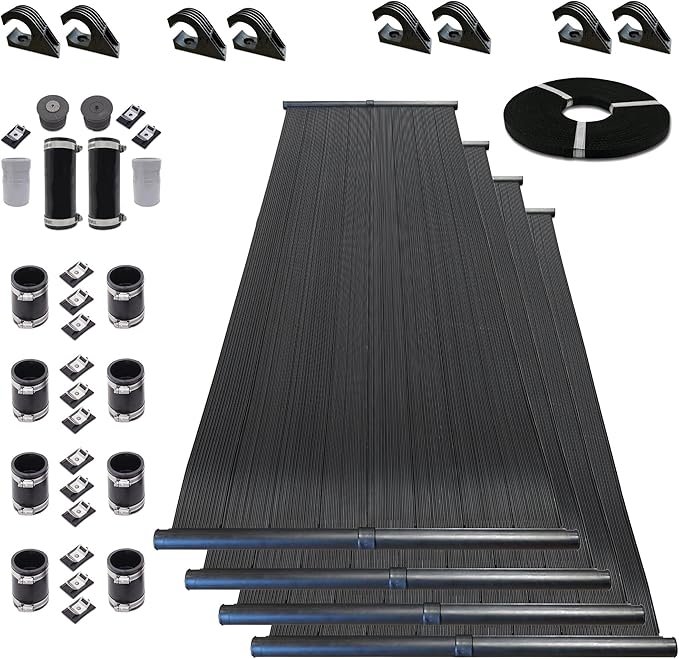 Highest Performing Design - DIY Solar Pool Heater Kit - 15-20 Year Life Expectancy (4-4x12 / 1.5" I.D. Header)