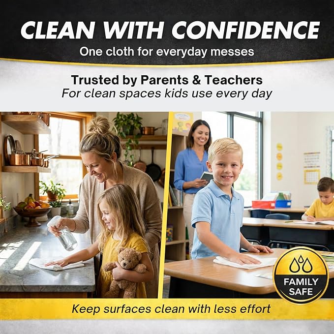 AERAI GROUP Microfiber Magic Streak Free Cleaning Cloth 10 Pack Clean Any Surface with Just Water Eco Friendly Perfect for Window, Mirror, Glass, Kitchen, Counters, Appliances, Car, Cycle, TV Screen
