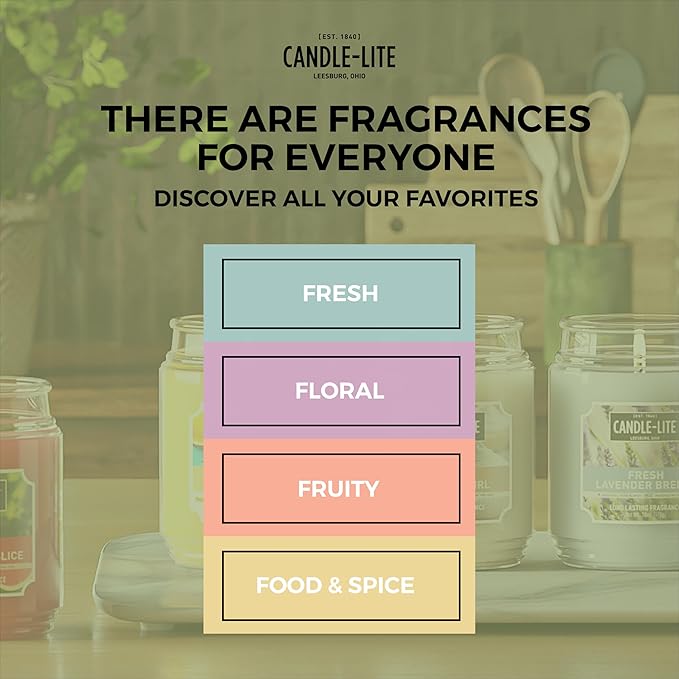 Candle-lite Scented Candles, Moonlight Starry Night, 18 oz Jar, Proudly Poured in The USA, Aromatherapy Candle, Single-Wick with 110 Hours of Burn Time, Perfect for Creating a Refreshing Ambiance